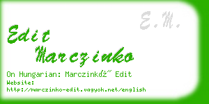 edit marczinko business card